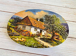 Панно "Українська хата" Керамклуб Підставка по гаряче 20*29