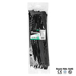 Кабельна стяжка, пластикова, 4,8 х 450 мм, UVBlack, TS1048450B