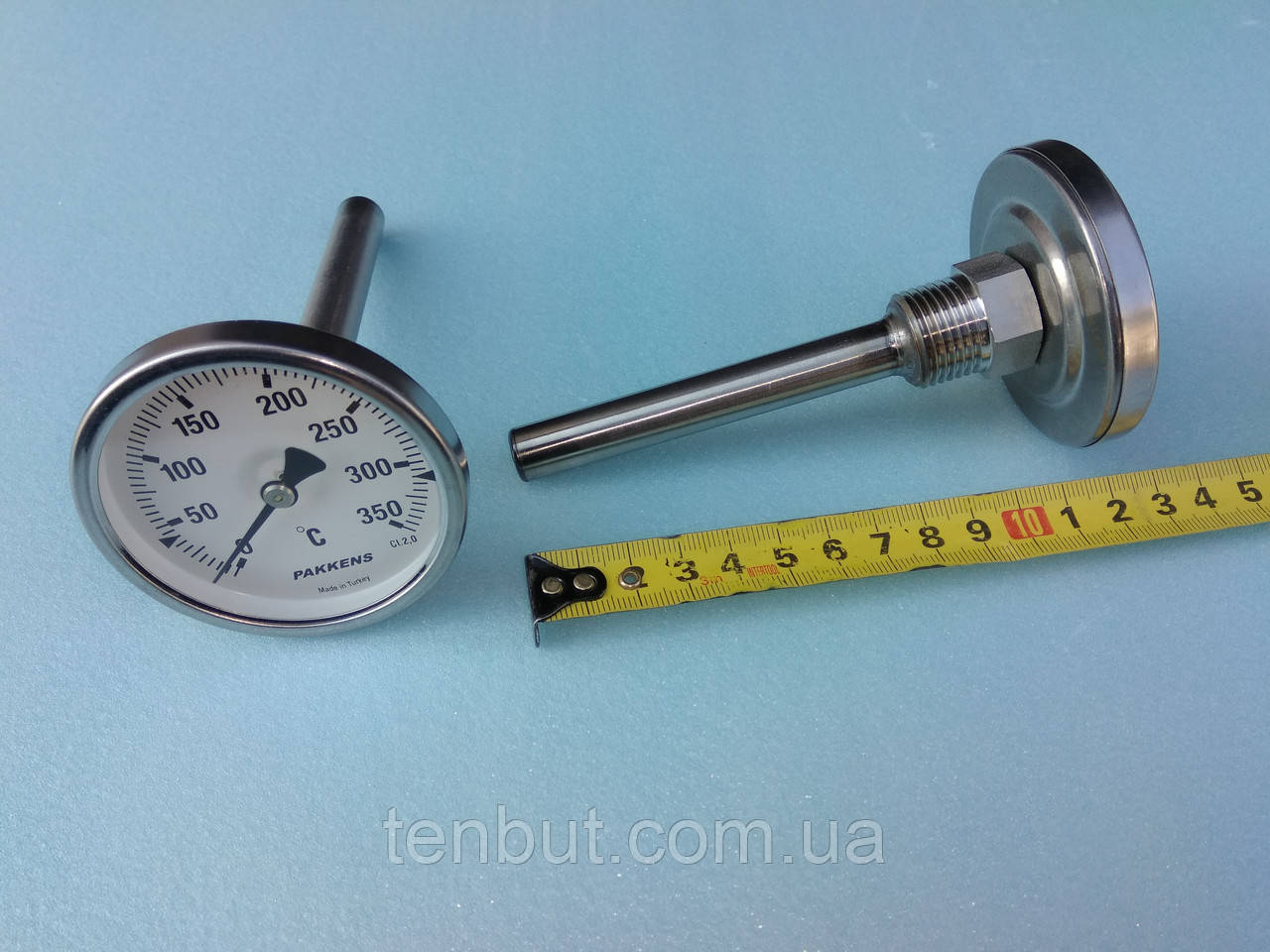 Термометр трубчастий PAKKENS 0-350℃ / діаметр Ø-63 мм/довжина гільзи L 100 мм. виробництво Туреччина, фото 1