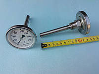 Термометр трубчатый PAKKENS 0-350 / диаметр Ø-63 мм./ длина гильзы L 100 мм. производство Турция