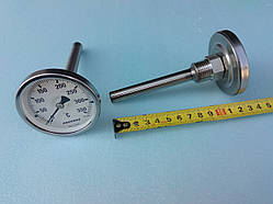 Термометр трубчастий PAKKENS 0-350℃ / діаметр Ø-63 мм/довжина гільзи L 100 мм. виробництво Туреччина