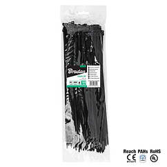 Кабельна стяжка, пластикова, 7,6 х 350 мм, UVBlack, TS1076350B