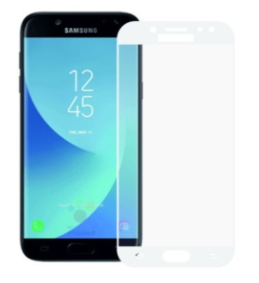Скло захисне для Samsung J7 2017 | J730 (0,3мм, 5D, біле) Full Glue