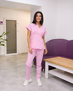 Жіночий медичний костюм Едельвіка Premium рожевий