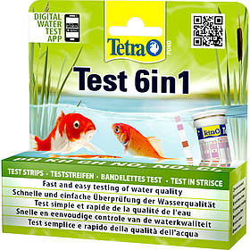 Tetra Pond Test 6in1 набір смужок — тестів для перевірки якості води в ставку 25 шт.