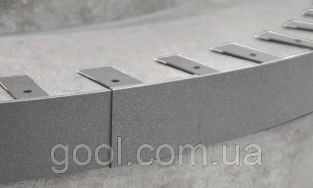 профіль алюмінієвий для круглого напівкруглого радіусного відкритого балкона або тераси капельник