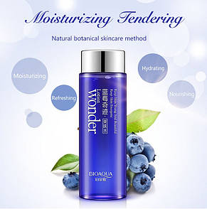 Зволожуючий тонер Bioaqua для особи Wonder Lotion з екстрактом чорниці, 120 мл, фото 2
