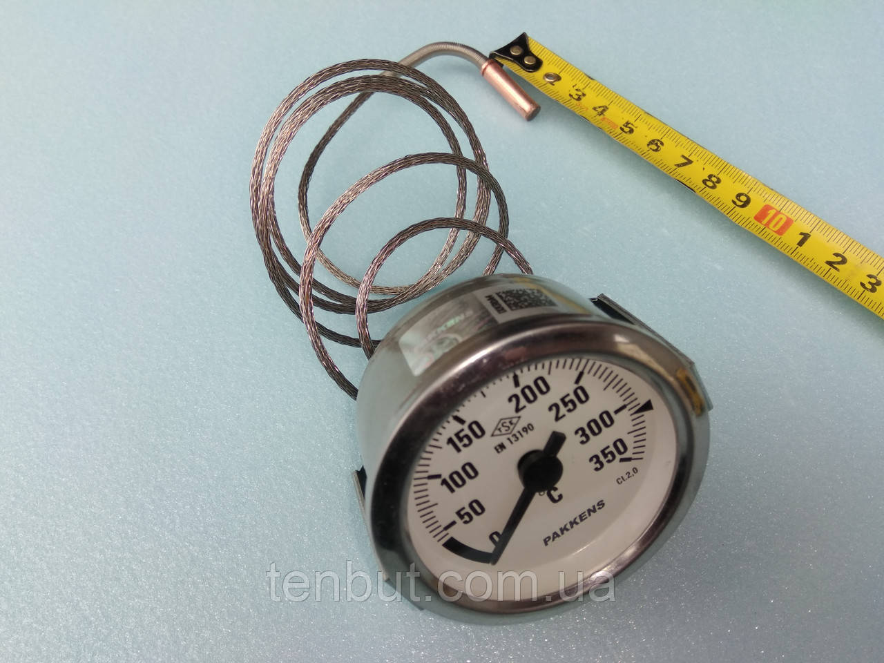 Термометр металевий 350℃/Ø-60 мм. із капіляром 1-метр. PAKKENS виробництво Туреччина, фото 1