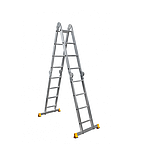 Шарнірна драбина-трансформер на 4 секції по 3 сходинки, фото 2