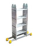 Шарнірна драбина-трансформер на 4 секції по 3 сходинки, фото 3