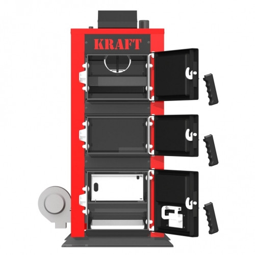 Бюджетный твердотопливный котел для дома Kraft серия K мощностью 12 квт Площадь 120 м2 - фото 4 - id-p1371947621