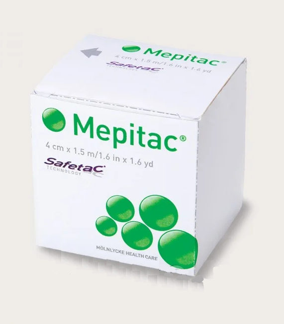 Mepitac 4см х 1,5 м - Фіксуючий пластир з силіконовим покриттям