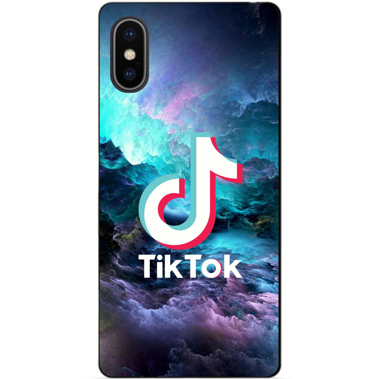 Силіконовий бампер чохол для Iphone XS Max з малюнком Tik Tok