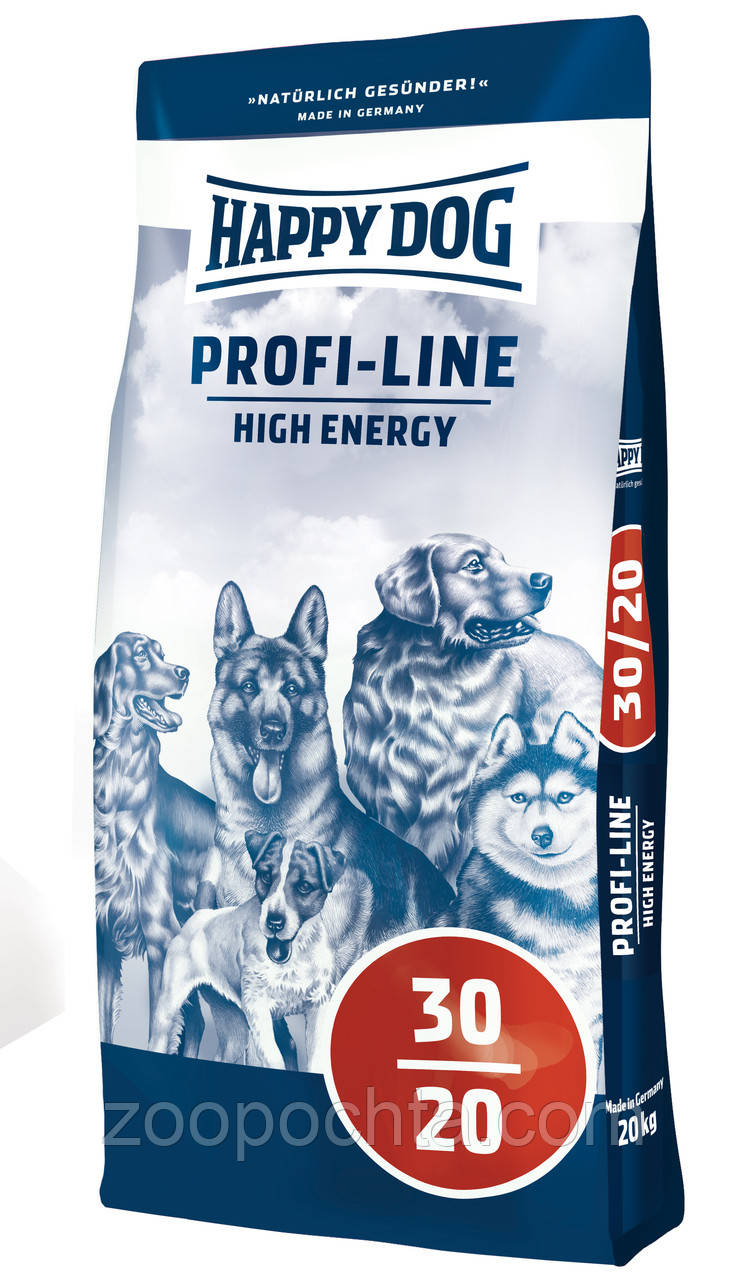 Сухий корм Happy Dog Prof-Line High Energy 30/20 для робочих та служебних собак, 20КГ