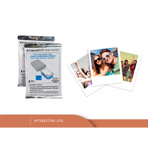 Zink Polaroid 3.5 x 4.25 inch Premium Zink Border Print Photo Paper (10  Sheets) Compatible with Polaroid POP Instant Camera & Polaroid 3x4 Printer