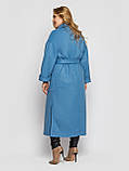 Пальто жіноче вільного стилю Алеся денім, фото 6