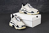 Жіночі кросівки Balenciaga Triple S, сірі шкіряні кросівки баленсіага тріпл с баленсіяга, фото 4