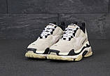 Жіночі кросівки Balenciaga Triple S, сірі шкіряні кросівки баленсіага тріпл с баленсіяга, фото 5