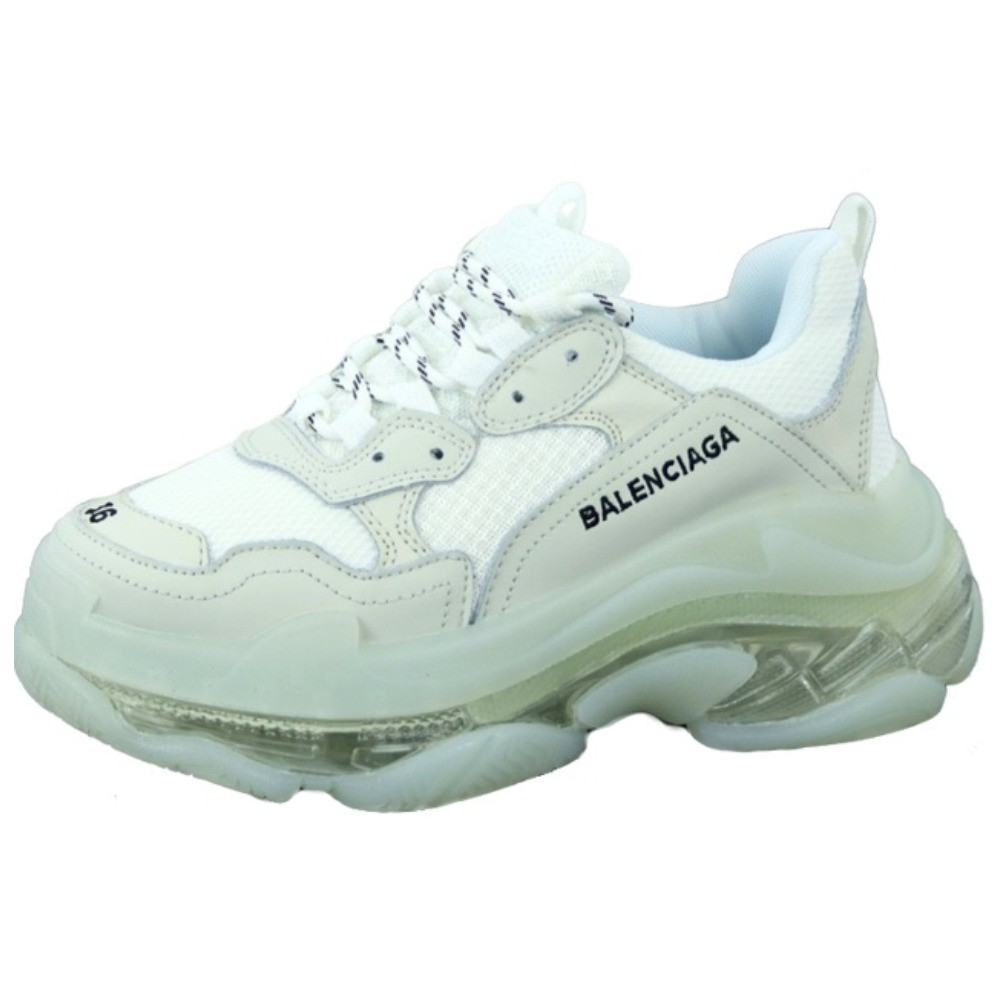 Жіночі кросівки Balenciaga Triple S Clear Sole, білі шкіряні кросівки баленсіага тріпл с баленсіяга, фото 1