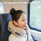Електричний турмаліновий масажер подушка для шиї u-подібна подушка, фото 2