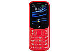 Мобільний Телефон кнопочний на 2 сім карти з ліхтариком 2,4" 2E E240 2019 червоний, фото 2
