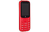 Мобільний Телефон кнопочний на 2 сім карти з ліхтариком 2,4" 2E E240 2019 червоний, фото 4