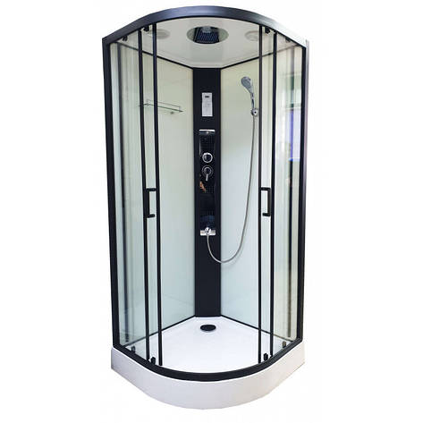 Душовий бокс Veronis BN-4-100 white (black) 100х100х220, фото 1