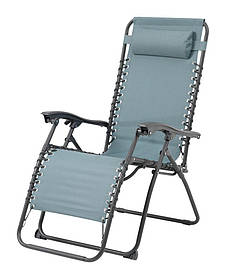 Крісло - шезлонг садове розкладне для відпочинку чорне