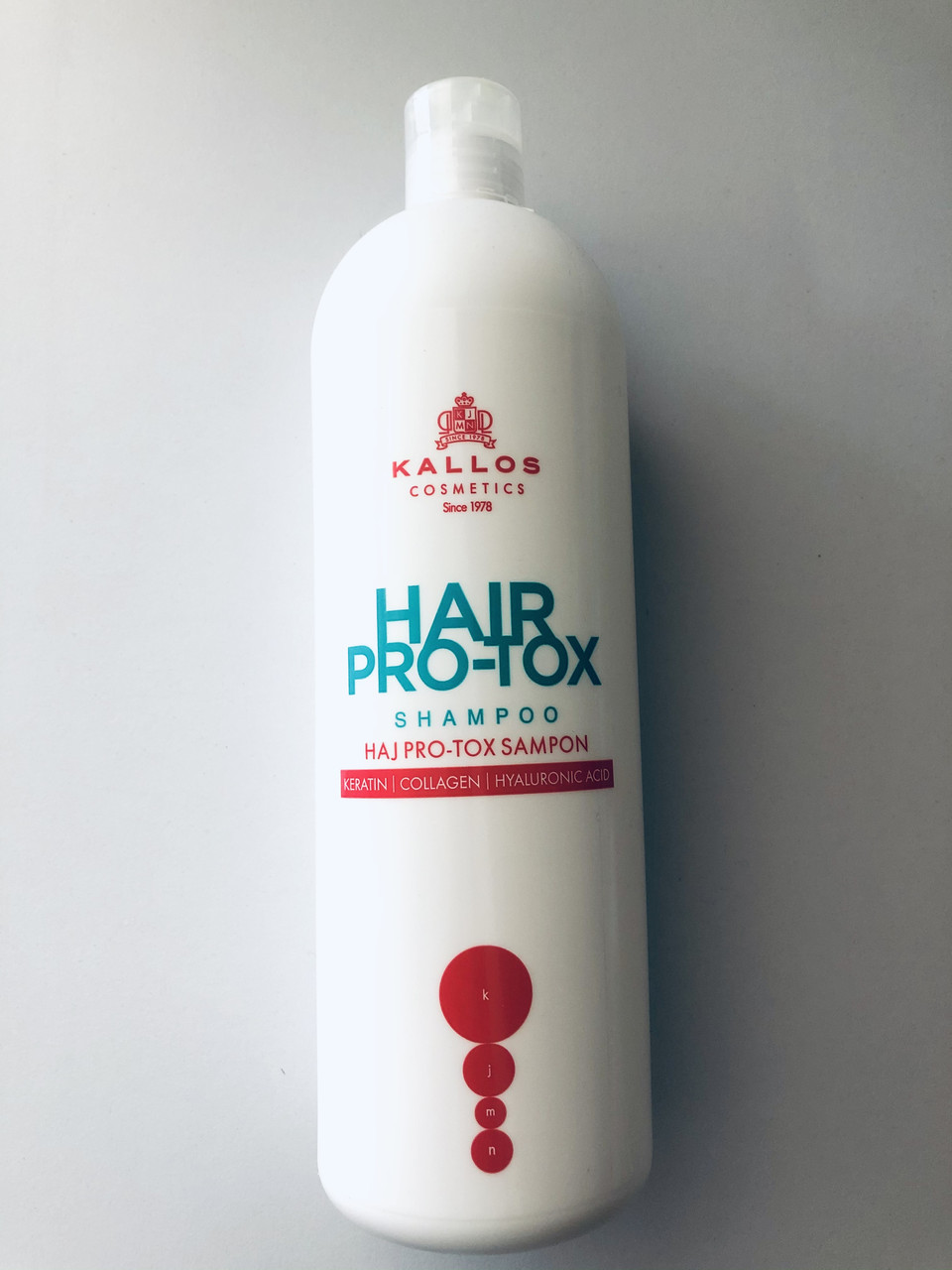 Шампунь для волос Kallos Pro-tox с кератином, коллагеном и гиалуроновой кислотой 1000 мл - фото 1 - id-p65288329