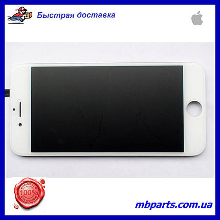 Дисплей iPhone 6 (4.7") White, оригинал с рамкой (восстановленное стекло), фото 1
