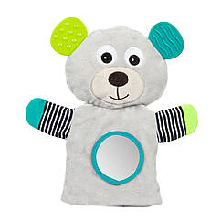 Іграшка-рукавичка м'яка з прорізувачем BEARS - сіра Canpol babies 68/076_grey