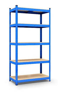 Стелаж з полицями 1800х900х400мм, 200кг, 5 полиць з ДСП/МДФ фарбований для дому, балкону, комори