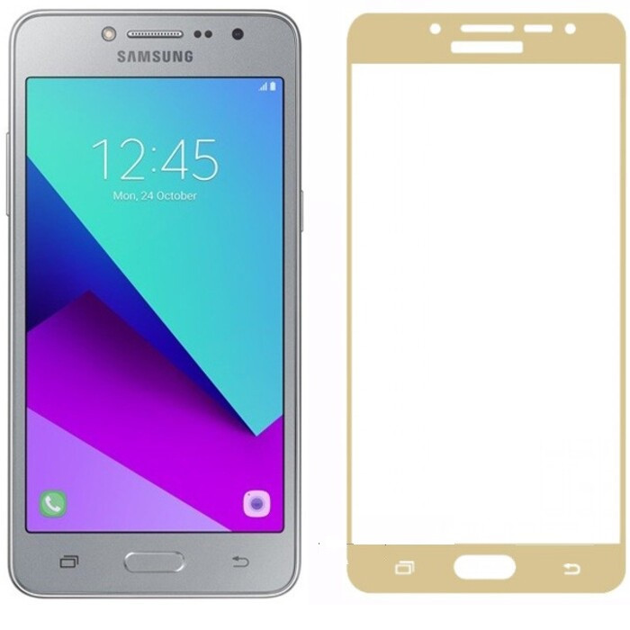 Скло захисне для Samsung G532 | J2 Prime (0,3мм, 5D, золоте) Full Glue