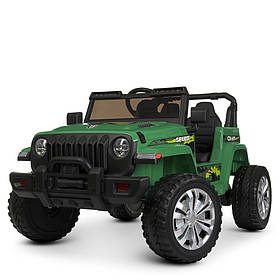 Дитячий електромобіль Jeep (2 мотори по 35W, MP3, USB) Джип Bambi M 4557EBLR-10 Зелений