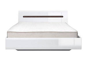 Ліжко LOZ/180 (каркас — німфея альба/білий глянець + венге магія) Ацтека БРВ