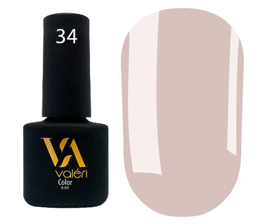 Гель-лак Vaлерi Color 034 бежево-сірий 6 мл