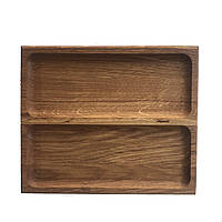 Доска для подачи блюд Менажница деревянная, прямоугольная 25х20см