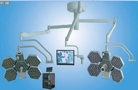 LED безтіньова операційна лампа з екраном та камероюBT-LED 5+5 -TVA Праймед