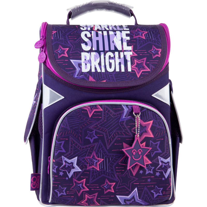Рюкзак шкільний каркасний GoPack Education Shine bright Темно-фіолетовий (GO21-5001S-6)