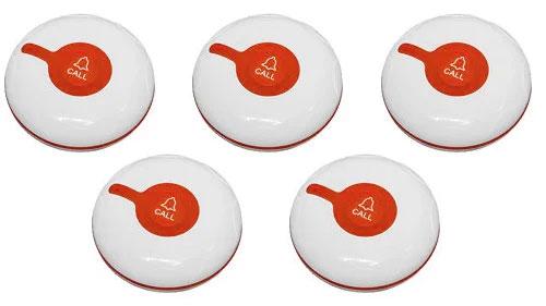 Фото: кнопки виклику персоналу RECS R-300 Red - 5 штук - комплект системи виклику RECS №173