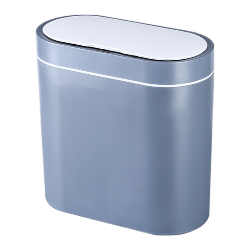 Сенсорне відро для сміття PP JAH 8 л (пластик, прямокутне, колір сірий), фото 1