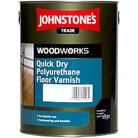 Johnstones Quick Dry Polyurethane Floor varnish Gloss 2,5 л быстросохнущий лак для пола