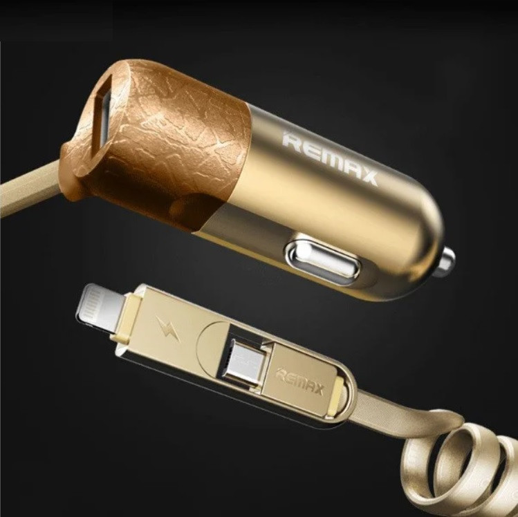 Автомобільна зарядка Remax Finchy RC-C103 2 in 1 (Lightning, Micro USB)