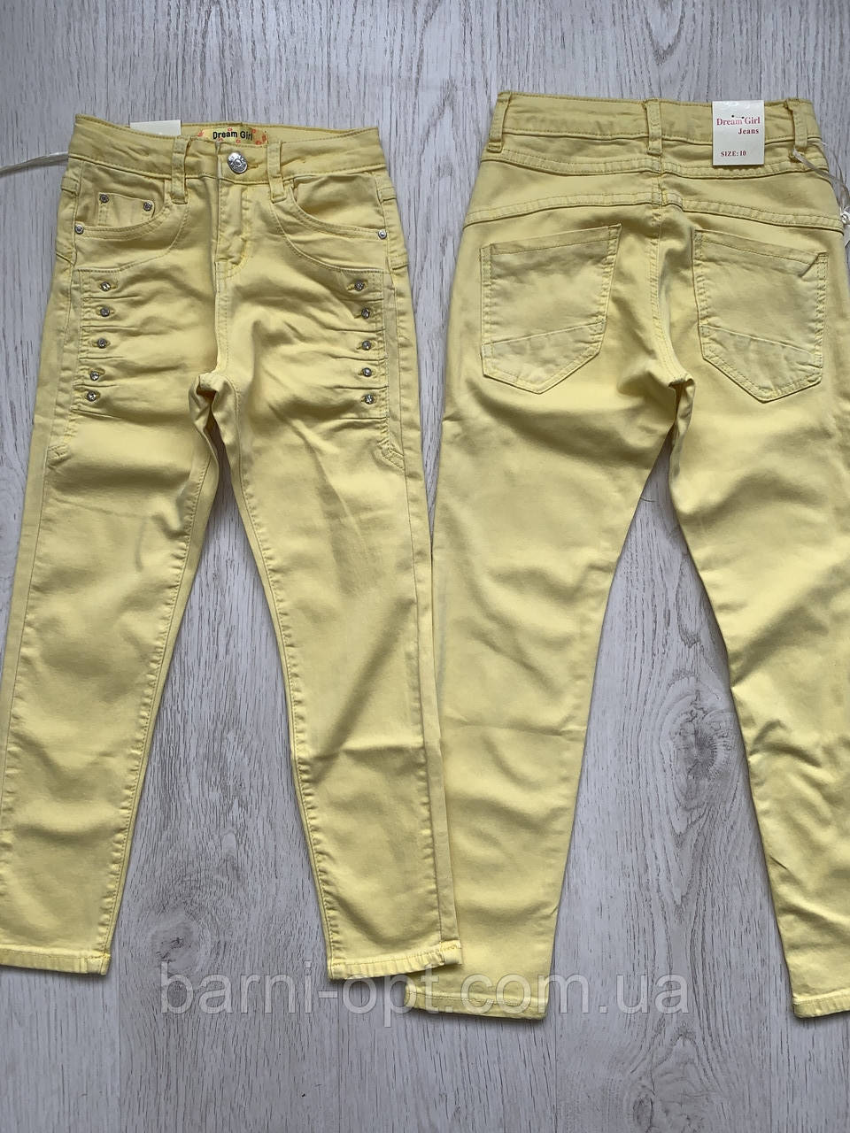 Стрейчеві джинсові штани на дівчаток оптом, F&D, 8-16 рр