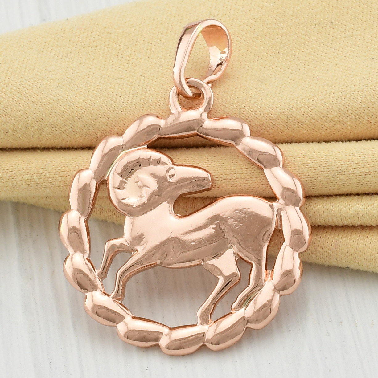 Знак зодіаку Овен 54971 розмір 28х20 мм позолота РО, фото 1