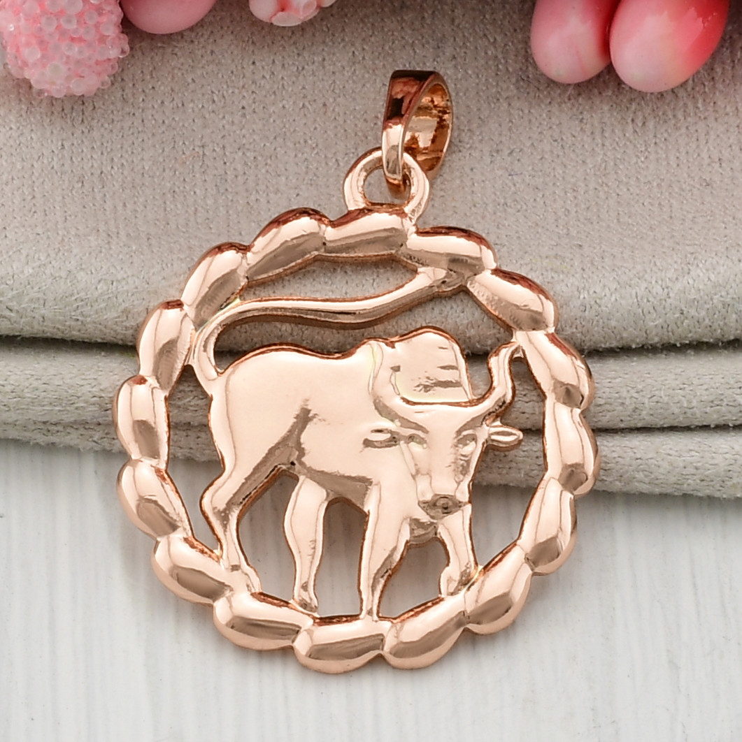 Знак зодіаку Телець 54971 розмір 28х20 мм позолота РО, фото 1