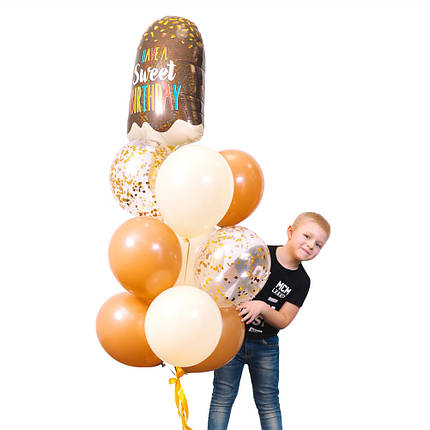Зв'язка повітряних кульок з морозивом "Have a sweet birthday", фото 2