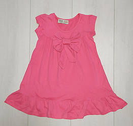 Плаття для дівчинки з коротким рукавом, однотонне ТМ Paty Kids (розмір 1-2 років.)