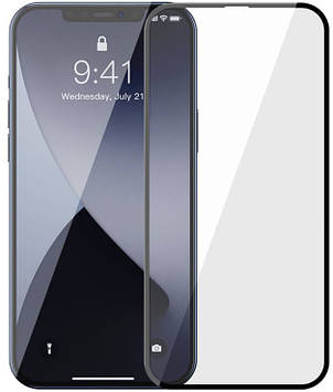 Захисне скло Baseus для iPhone 12 Pro Max (6.7 inch) Full-Glass 0.3 mm (2шт), Black (SGAPIPH67N-KA01)