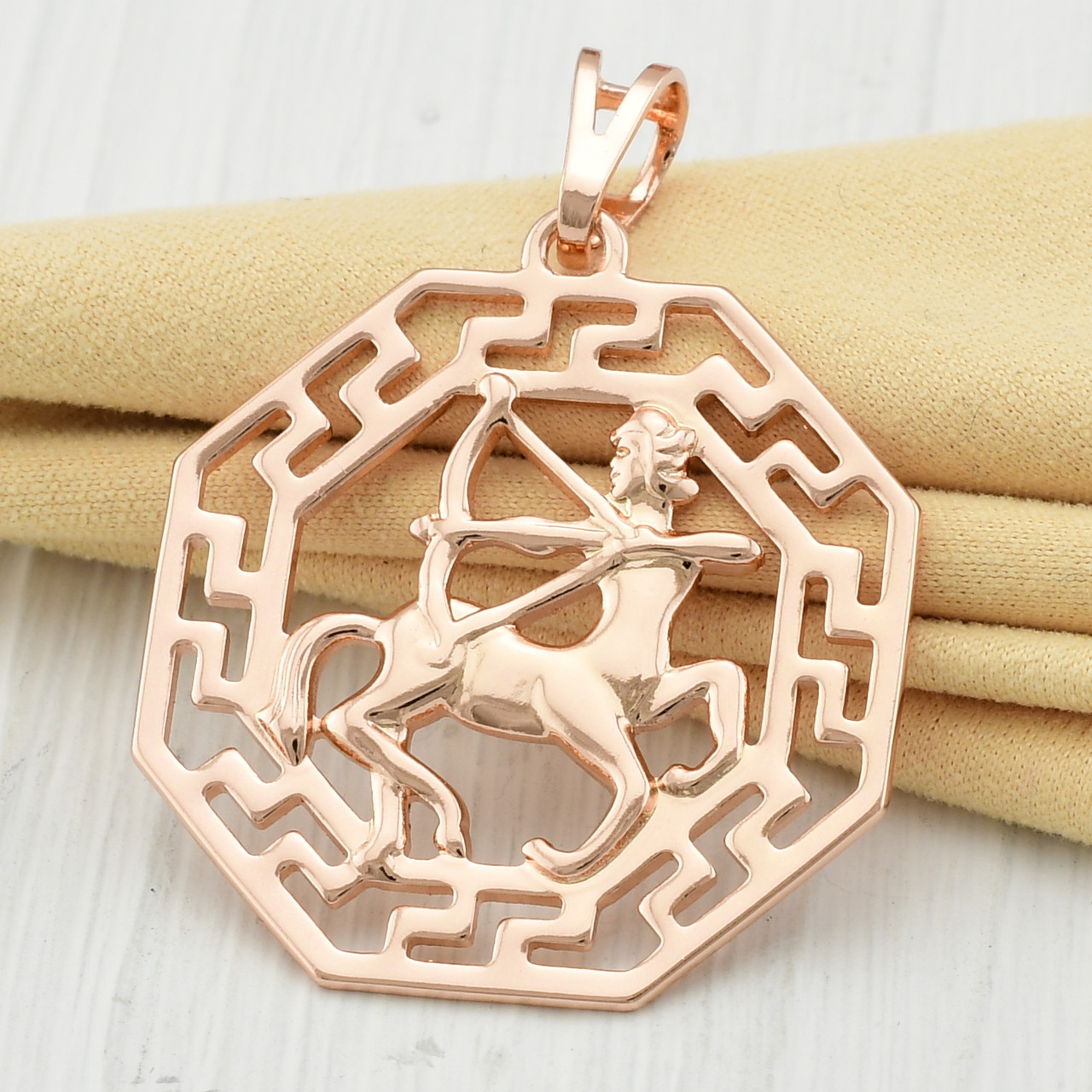 Знак зодіаку Стрілець 55469 розмір 35х25 мм позолота РО, фото 1